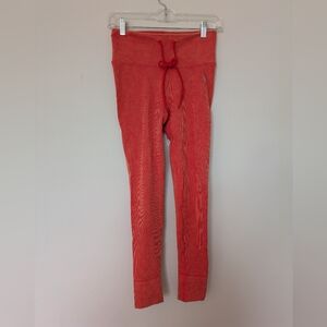 Free People Movement Red Orange Lounge Leggings Sz Xs/S